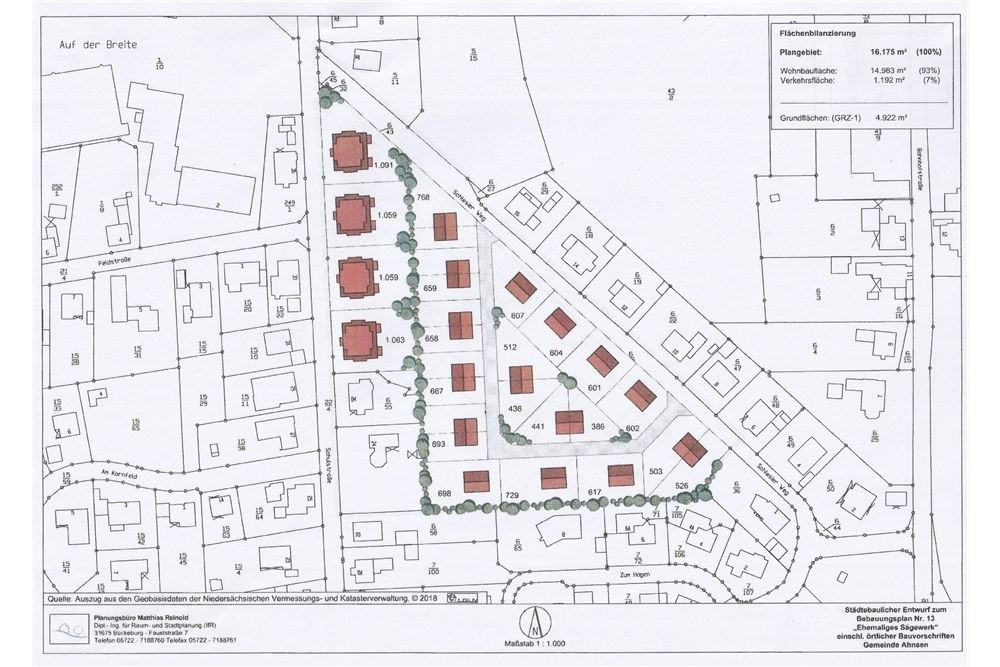 Der städtebauliche Entwurf zeigt, wie das ehemalige Sägewerk-Areal bebaut werden könnte. Quelle: Planungsbüro Matthias Reinold