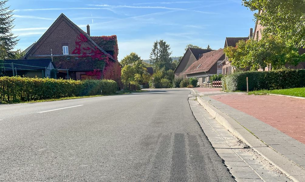 Reifenspuren auf der Vehler Straße: Zeichen von Vollbremsungen? Foto: wk